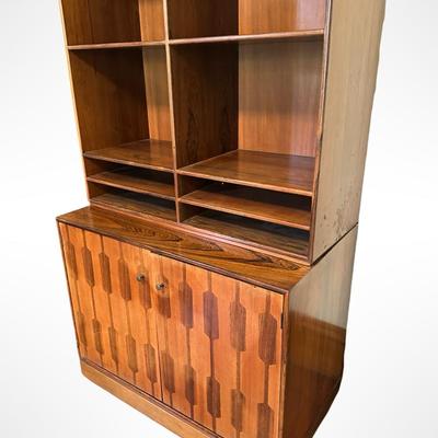 Mid-Century Romweber Two Piece Bookshelf & Cabinet