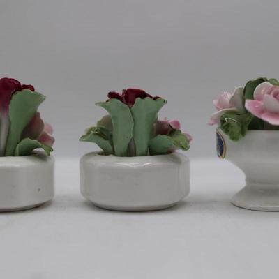 Vintage Aynsley Bone China Flowers in Vases