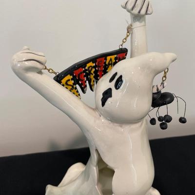 Blue Sky Clayworks Ghost Scream Spider Halloween Decor