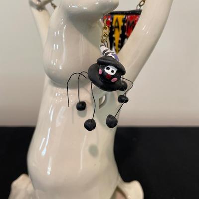 Blue Sky Clayworks Ghost Scream Spider Halloween Decor