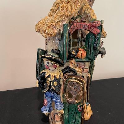 Blue Sky Clayworks Autumn Scarecrow House