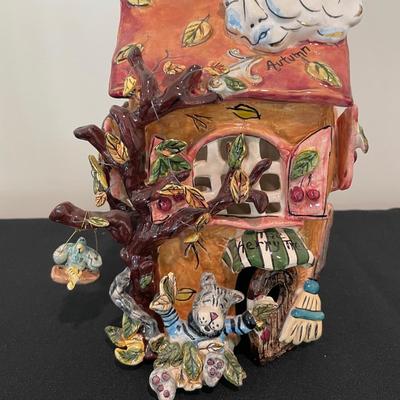 Blue Sky Clayworks Cherry Tree Inn Autumn House