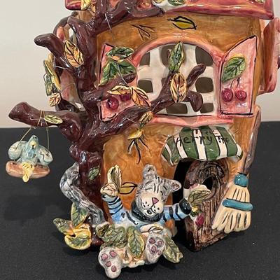 Blue Sky Clayworks Cherry Tree Inn Autumn House