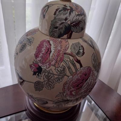 Ceramic Chinoiserie Ginger Jar Table Lamp