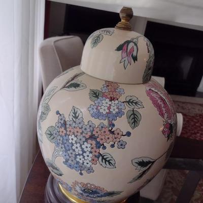 Ceramic Chinoiserie Ginger Jar Table Lamp