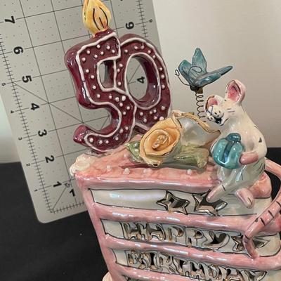 Blue Sky Clayworks Happy 50th Birthday Cake