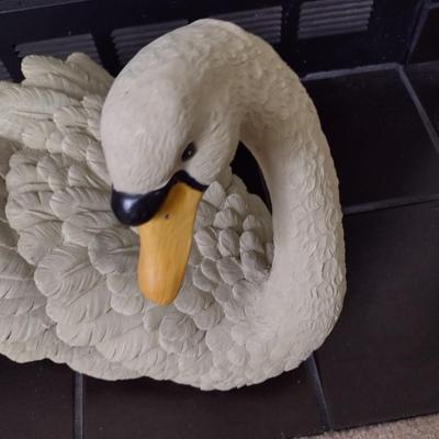 Large Ceramic Swan Statuette