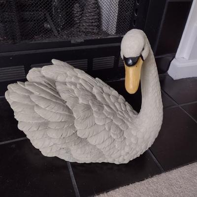 Large Ceramic Swan Statuette