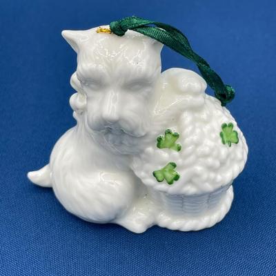 Shamrock Dog Bell Ornament