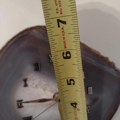 Cut and Polished Geode Slice Wall Clock