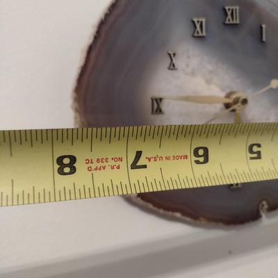 Cut and Polished Geode Slice Wall Clock