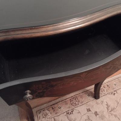 Mahogany Finish Three Drawer Bombay Chest