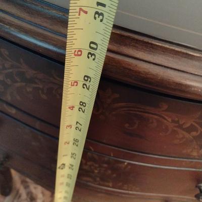Mahogany Finish Three Drawer Bombay Chest