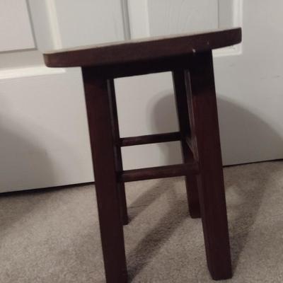 Hand Painted Wood Diminutive Stool