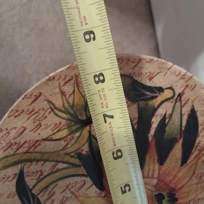 Hand Painted Wood Diminutive Stool
