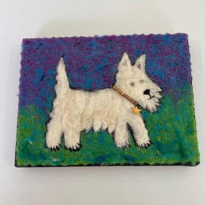Fiber Art Westie Dog Artist Made
