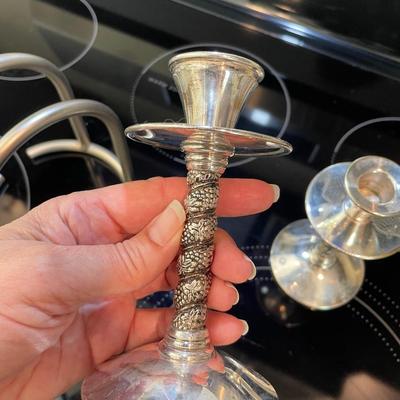 Napkin Holder and 2 Made in Spain Candle Holders