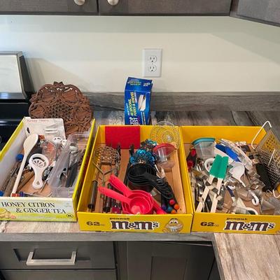 3 Flats of Kitchen Drawer Items