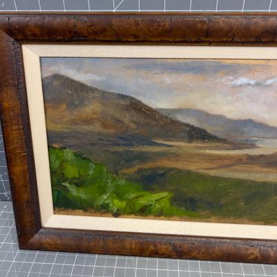 Sale Photo Thumbnail #45: Seems like Great Salt Lake?? Nice! Pleasant! Good Condition! Measures 11 x 20. Nice Frame! 