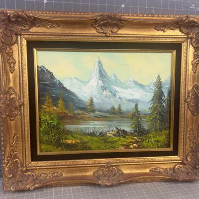 Sale Photo Thumbnail #189: 16 x 12" Nice Gold Tone Framed. Usable today
