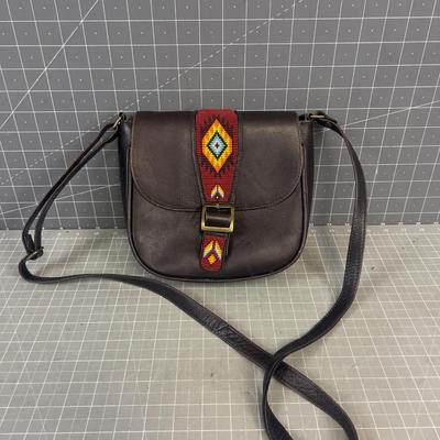 Sale Photo Thumbnail #367: Good Usable Condition. Dark Brown with Red Orand Yellow Beads. 
