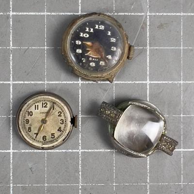 Sale Photo Thumbnail #430: Not working Order. But Awesome Upcycle for jewelry making or art. One does not have insides watch works. COOL!