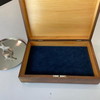 Folk Art Wooden Box, Key/Change Holder