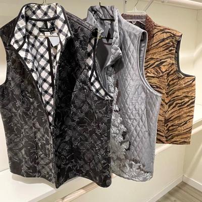 3 Vests Size Large, Chicos and Coldwater Creek