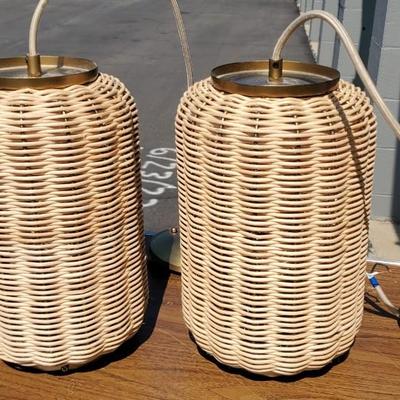 Sale Photo Thumbnail #2: Lamps are approx 14" tall and 7" across No damage.