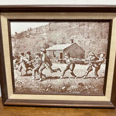 Sale Photo Thumbnail #302: Originally published in Harper's Weekly in 1873, this is a modern reproduction done by laser cutting a wood sheet.  Very good condition, framed size is approx. 14.4" x 17.5".