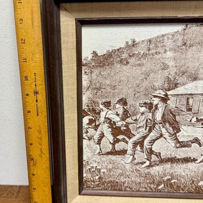 Sale Photo Thumbnail #304: Originally published in Harper's Weekly in 1873, this is a modern reproduction done by laser cutting a wood sheet.  Very good condition, framed size is approx. 14.4" x 17.5".