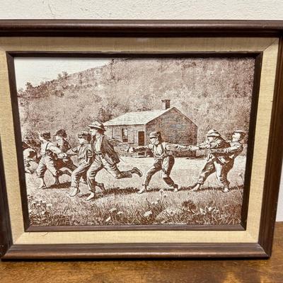 Sale Photo Thumbnail #306: Originally published in Harper's Weekly in 1873, this is a modern reproduction done by laser cutting a wood sheet.  Very good condition, framed size is approx. 14.4" x 17.5".