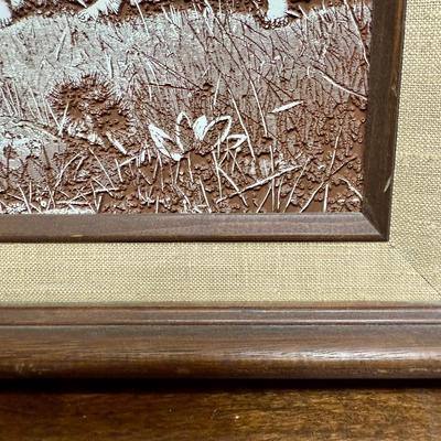 Sale Photo Thumbnail #301: Originally published in Harper's Weekly in 1873, this is a modern reproduction done by laser cutting a wood sheet.  Very good condition, framed size is approx. 14.4" x 17.5".