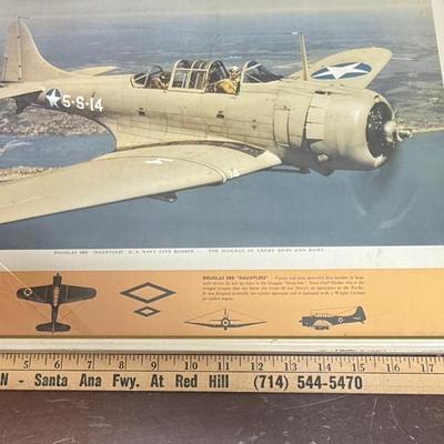 Sale Photo Thumbnail #315: Colorized version of an official Douglas Aircraft photo, showing marking schemes used in 1942-1943. Photo and frame are in good condition, this is an excellent, clear photo of the aircraft in flight.