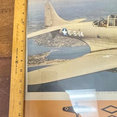 Sale Photo Thumbnail #316: Colorized version of an official Douglas Aircraft photo, showing marking schemes used in 1942-1943. Photo and frame are in good condition, this is an excellent, clear photo of the aircraft in flight.