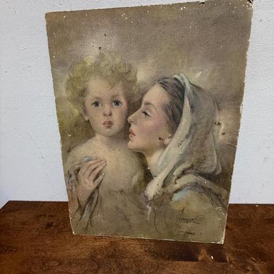 Sale Photo Thumbnail #336: Not framed, delicate & brittle hardboard.