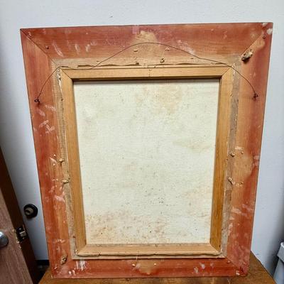 Large Vintage Framed Art: Oil Painting on Canvas of a Windmill artist G. Steiner