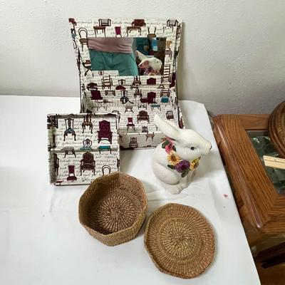Lot 249 Boxes & rabbit
