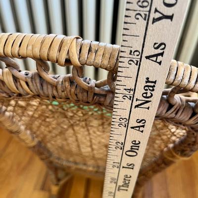 Lot 266 Antique childs wicker chair & stool