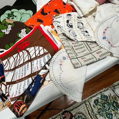 Lot 275 Basket full of linens