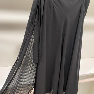 Halston Black Pleated Skirt size 16