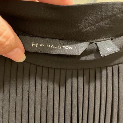Halston Black Pleated Skirt size 16