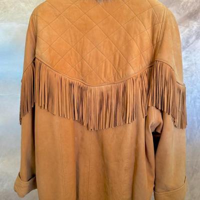 Size L Fur Lined Suede Coat