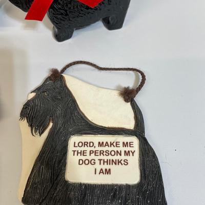 Big Scottie Dog Lot, Tree Topper, Metal Decor
