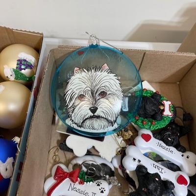 Huge Dog Christmas Holiday Ornaments Lot