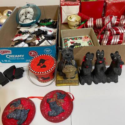 Huge Dog Christmas Holiday Ornaments Lot
