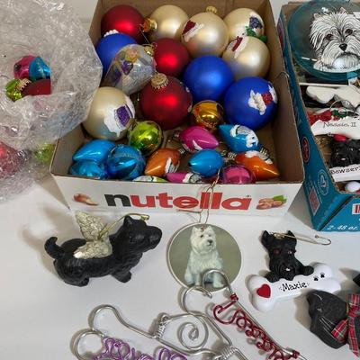 Huge Dog Christmas Holiday Ornaments Lot