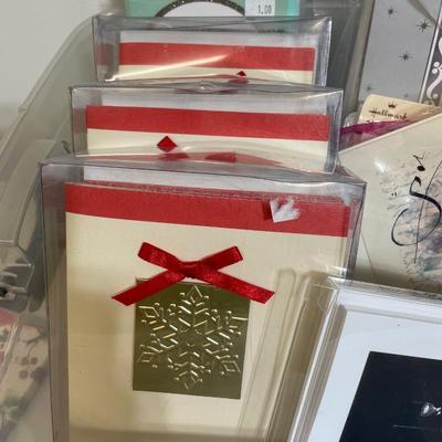 Large Holiday and More Stationary Lot with Bin