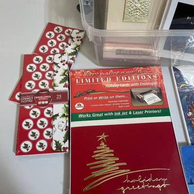 Large Holiday and More Stationary Lot with Bin