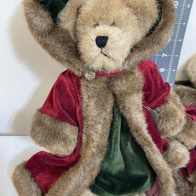 Boyd’s Bears Plush Red Velveteen Coats with Faux Fur